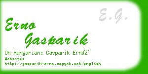 erno gasparik business card